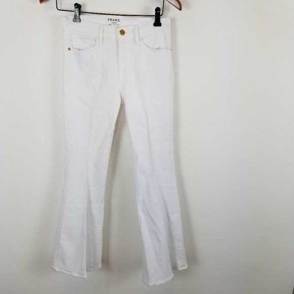 Frame Denim Denim - FRAME Denim 25 "Le Bell" White Crop Jeans #LCB403
